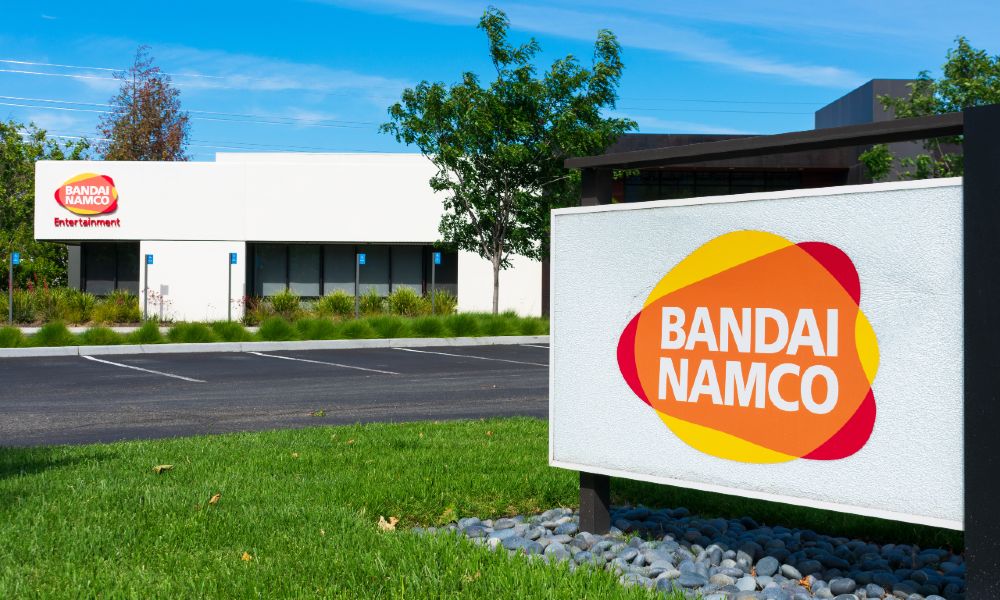 The US headquarters of Japanese video game company Bandai Namco Entertainment in Santa Clara, California, USA.