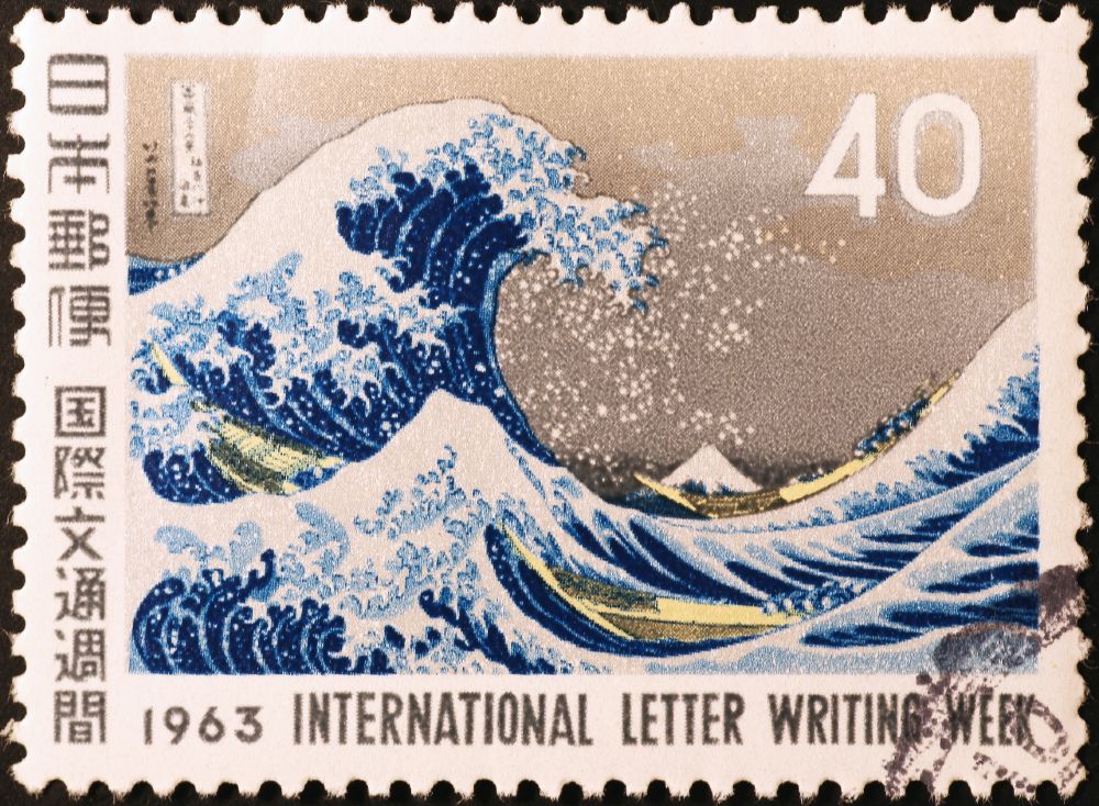 Hokusai's famous great wave ukiyo-e has become one of the most ubiquitous Japanese images.